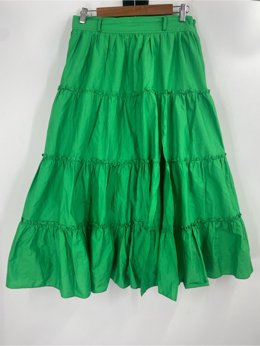 Jason Wu Tiered Maxi Skirt Green Medium
